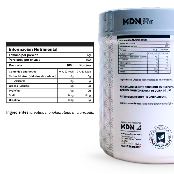 Creatina Monohidratada MDN Sports