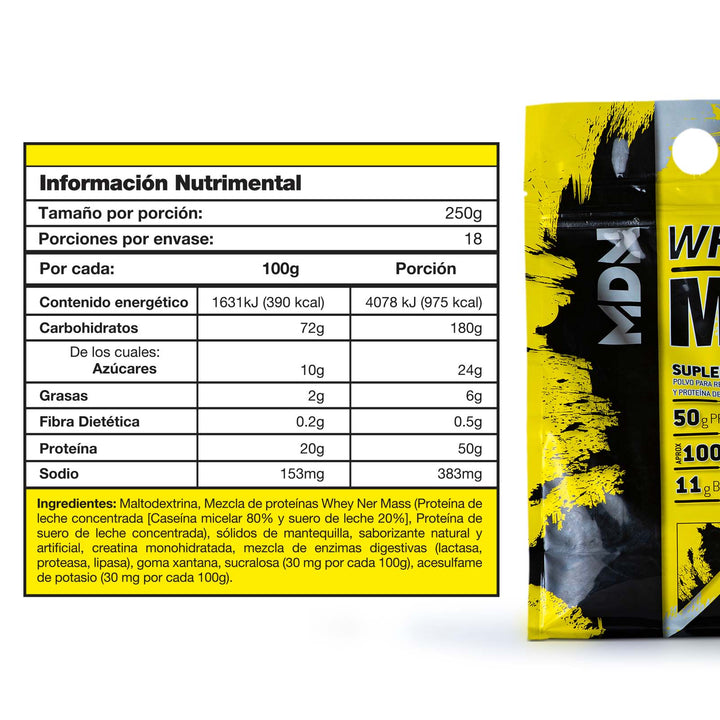 Proteína Ganador de Peso WheyNer MASS MDN Sports