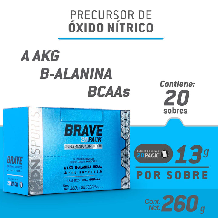 Óxido Nítrico Brave 20 Pack