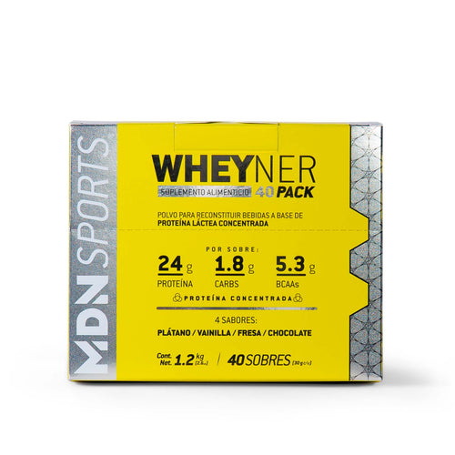 Proteína WheyNer 40 Pack - MDNLabs