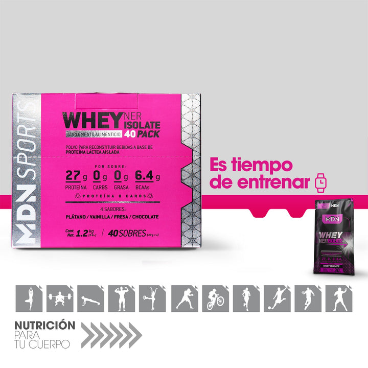 Proteína WheyNer Isolate 40 Pack