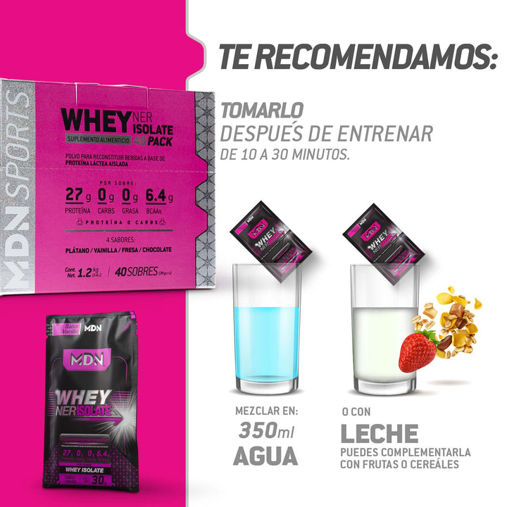 Proteína WheyNer Isolate 40 Pack