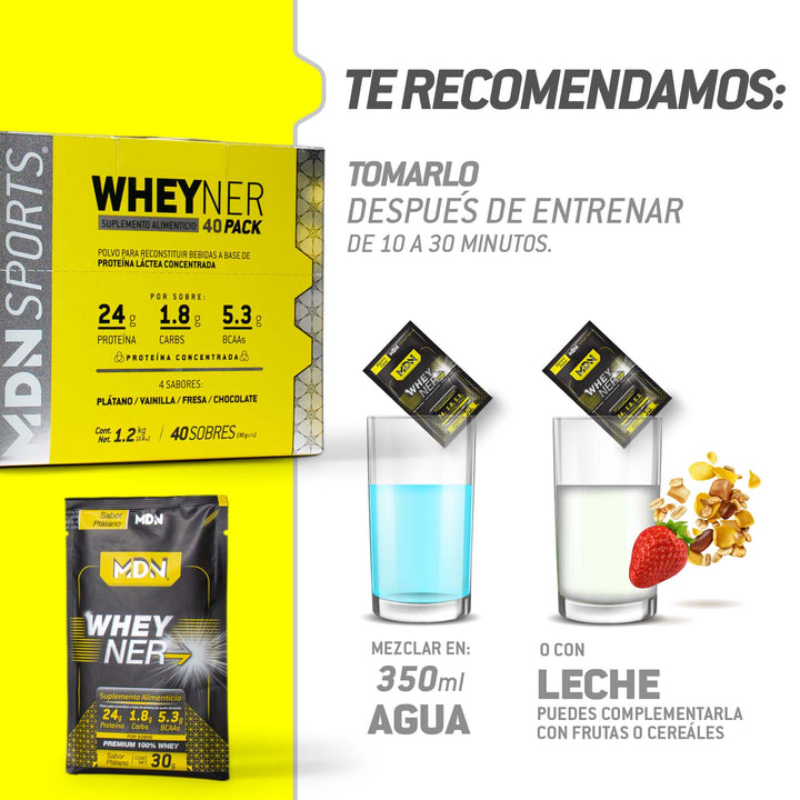 Proteína WheyNer 40 Pack