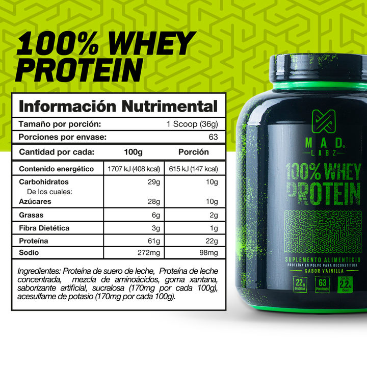 Proteína 100% Whey Mad Labz