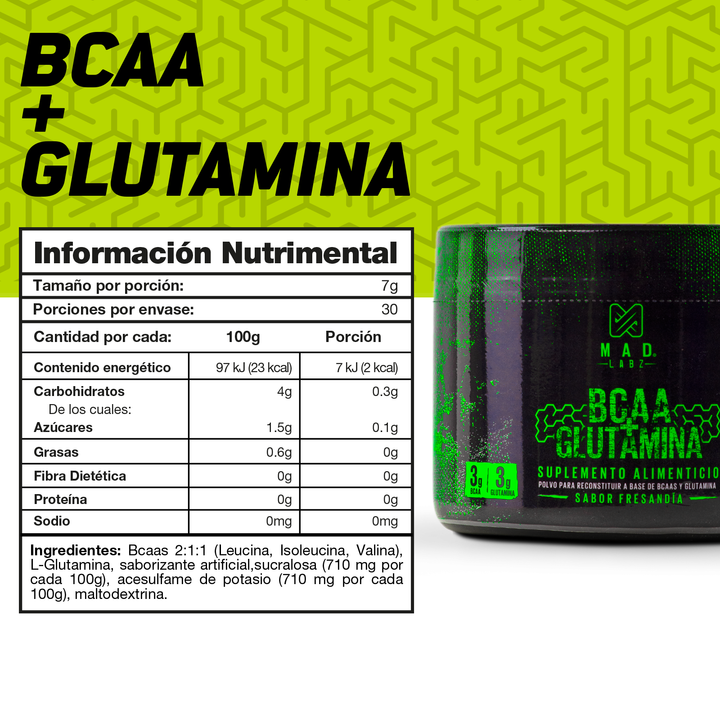 BCAA + Glutamina Mad labz