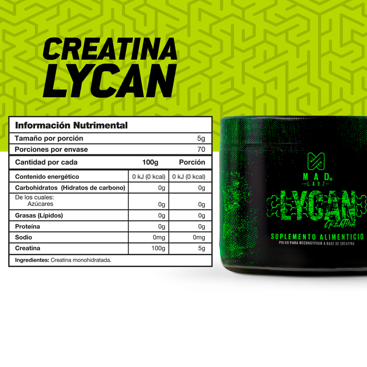 Creatina Lycan Mad Labz