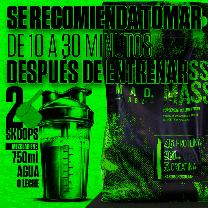 Proteína Ganador de Peso Massive Mass Mad Labz