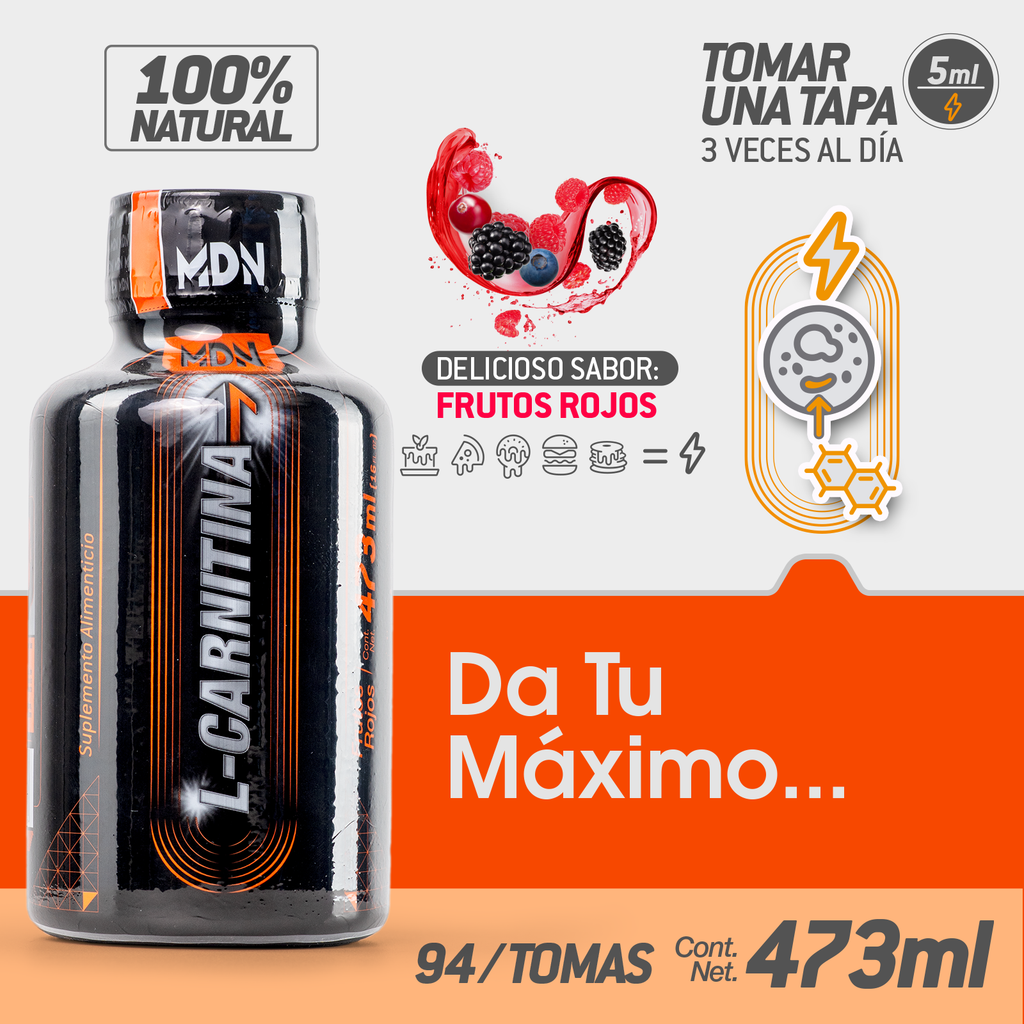 L-Carnitina Liquida MDN Sports | 473ml | Tartrato | MDNLabs | MDNLabs L-Carnitina Liquida MDN Sports | 473ml | Tartrato | MDNLabs | MDNLabs
